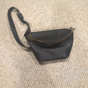 Black Vegan Leather Crossbody Bag